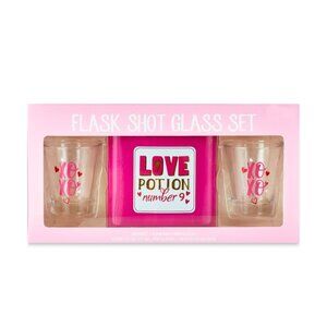 WAY TO CELEBRATE Valentine's Day Flask and Shot Glass Set